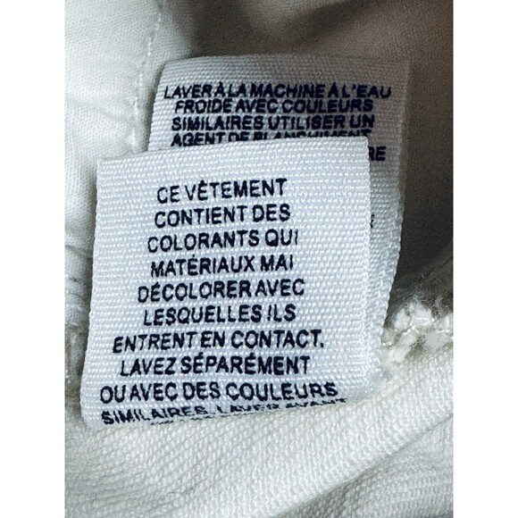 Free People Distressed Jeans Off-White Size 28 Women’s Raw Hem Crop Denim Jeans - Picture 8 of 8